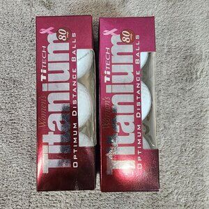 2 Pack TiTech Breast Cancer Awareness Golf Balls 3 count each Lot of 2